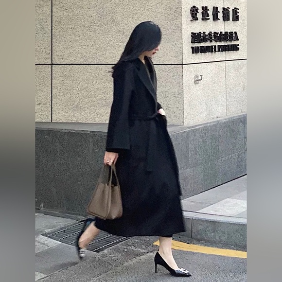 100% Wool Coat, black wool coat, NWT - Picture 8 of 14